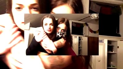 Awiri achigololo brunette okhudzika mathalauza amakhala ambanda quirky bitch